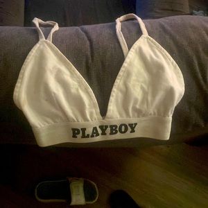 A playboy bunny bra white